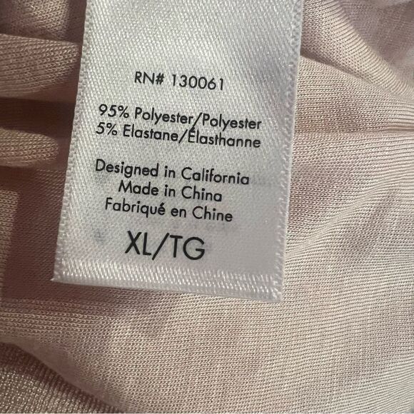 NWT l*space women's melissa dress size xl in light pink shimmer w/ ruched‎ side - Picture 14 of 14
